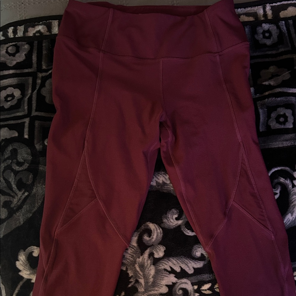 Mondetta Maroon Active Leggings